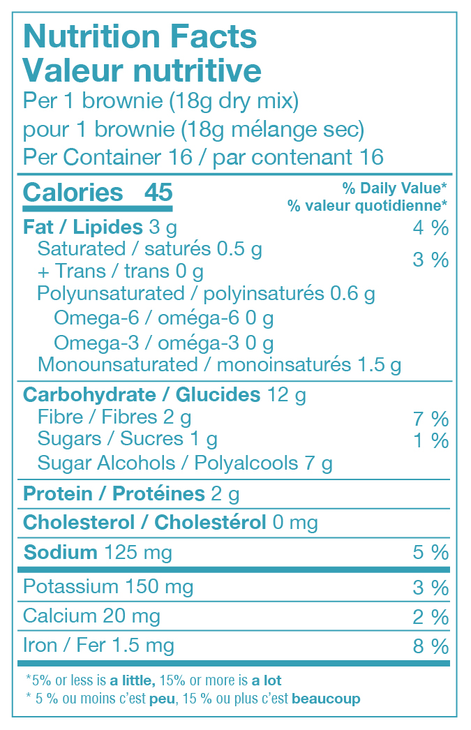 Baking Mix, Brownie (CAN) - Nutrition Facts