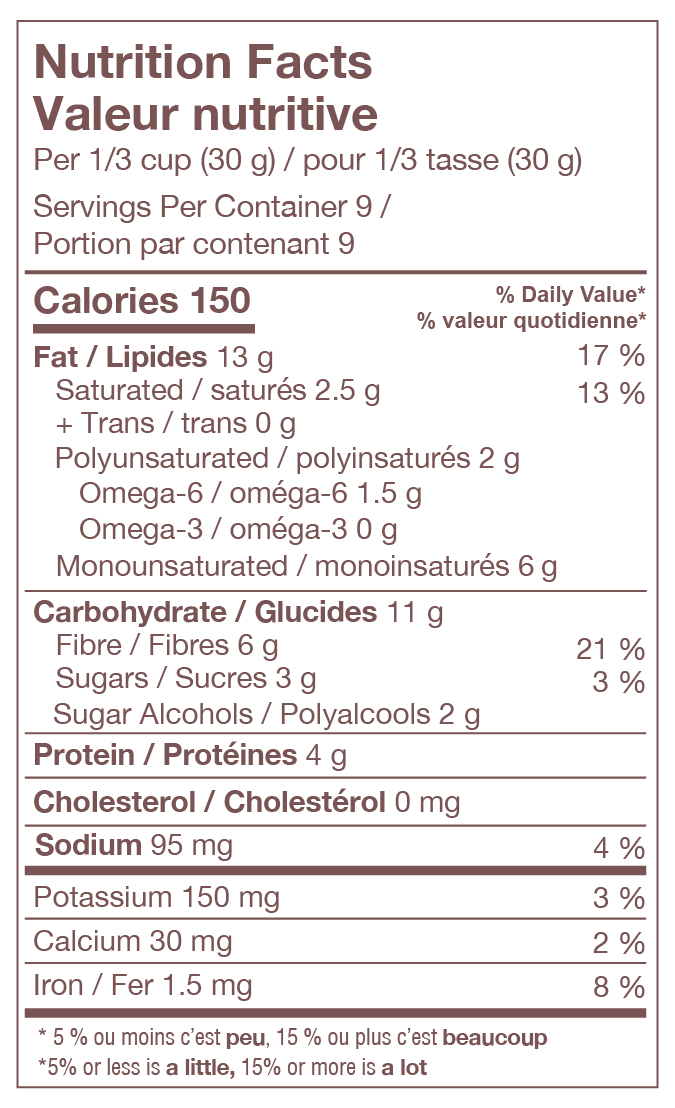 Double Chocolate Crunch - Nutrition Facts