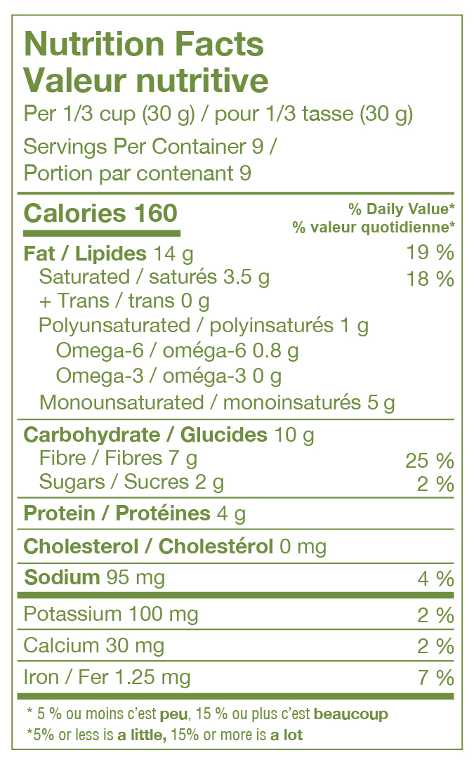 Tropical Coconut Cardamom - Nutrition Facts